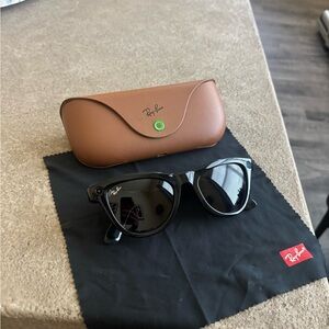 Ray-Ban Black Sunglasses with Tan Case